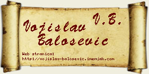 Vojislav Balošević vizit kartica